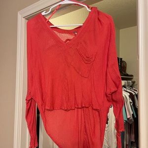 Long sleeve cropped blouse. Size M